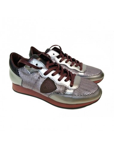 Philippe Model Low-Top Sneakers Finished Logo bordeaux grey silver online  shopping - mybudapester.com