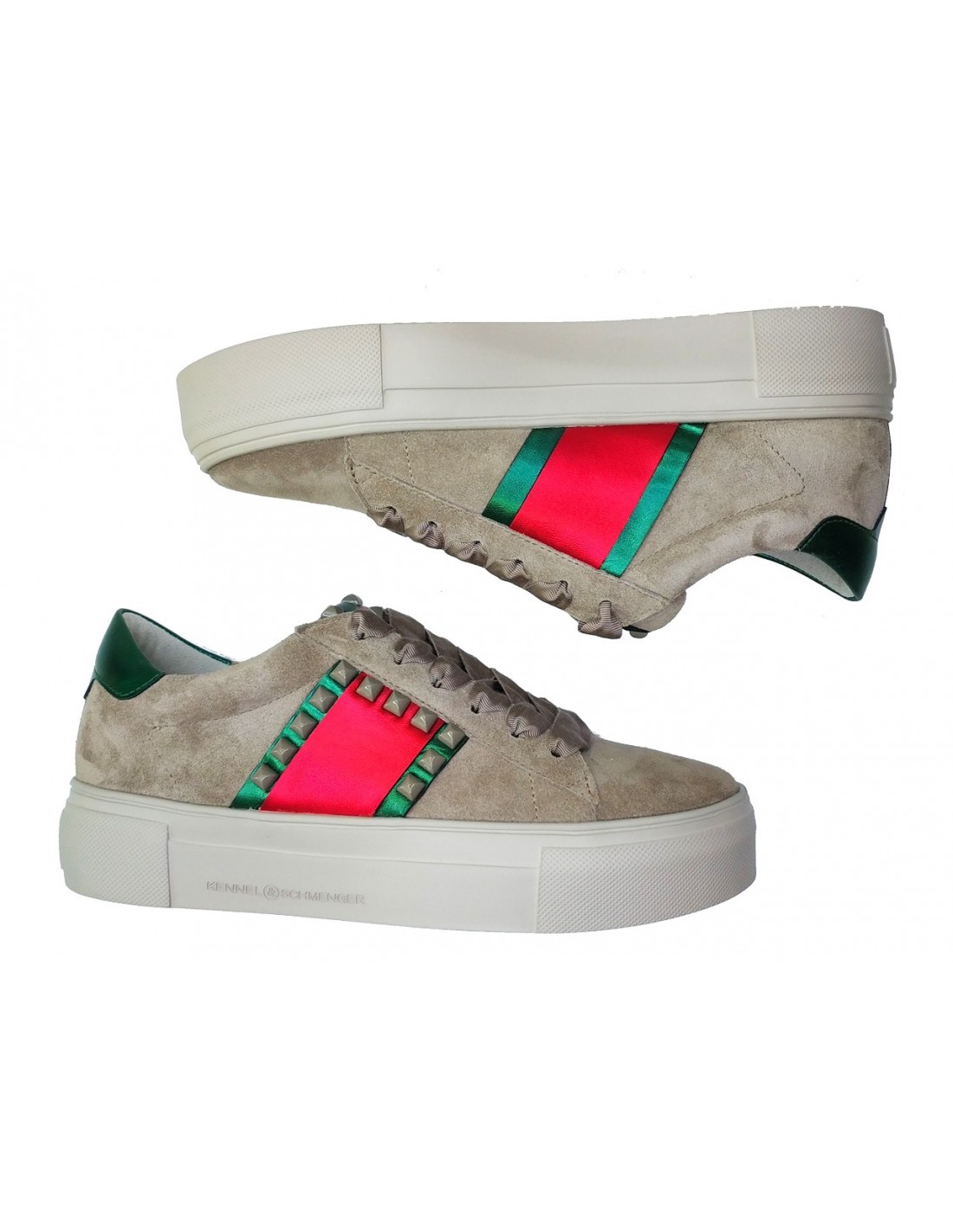 ekspedition underjordisk bord Sneaker Kennel & Schmenger in Suede with Ribbons - altamoda.shop