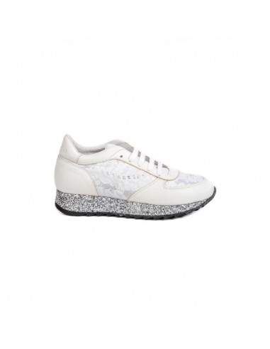 Stokton Sneakers in White with Lace