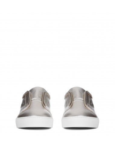 Zapatos de Cuero en Plata con Cadena...