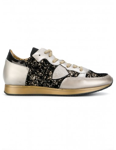 Philippe model sneaker gold with glitter