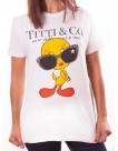 Fuck Your Fake T-Shirt with print on the front "Titti und Co", with tweety and sunglasses
