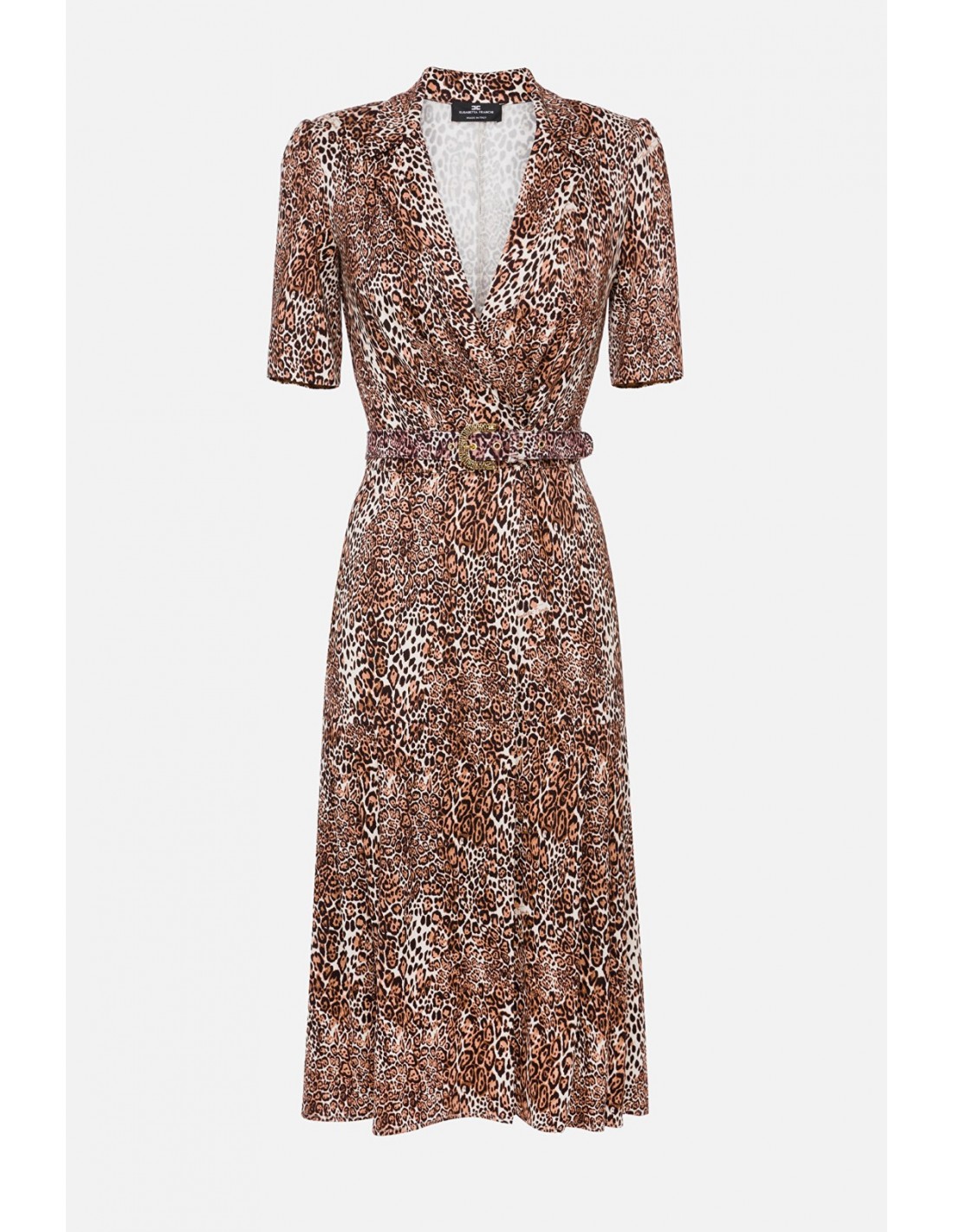 spotted midi dress