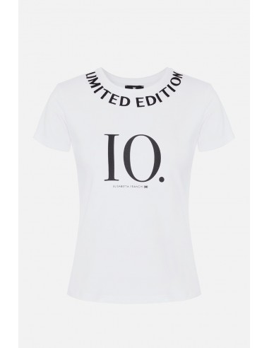 Elisabetta Franchi Kurzärmeliges T-Shirt mit "Limitierter Auflage" - altamoda.shop - MA17606E2