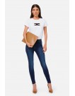 Jean skinny Elisabetta Franchi taille haute - altamoda.shop - PJ80S06E2