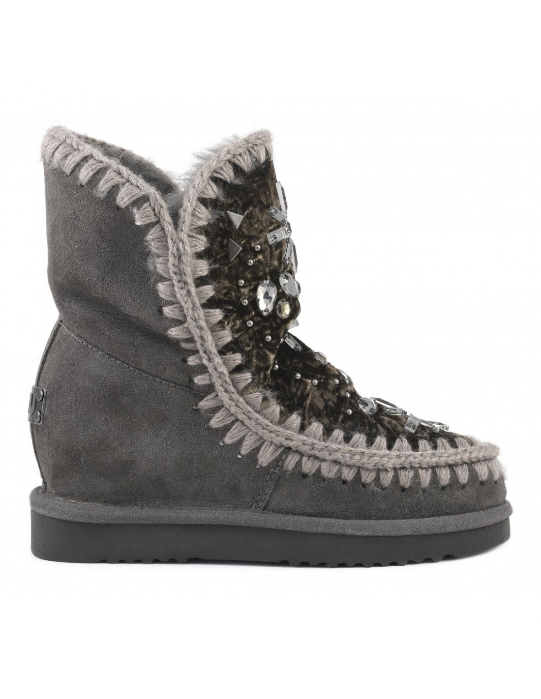 MOU | Bota con cuña interna, piedras y cristales | comprar en línea