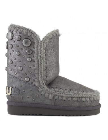 MOU Eskimo Stiefel 24 mit Rückennieten und großem Logo in Staubbügelfarbe - altamoda.shop