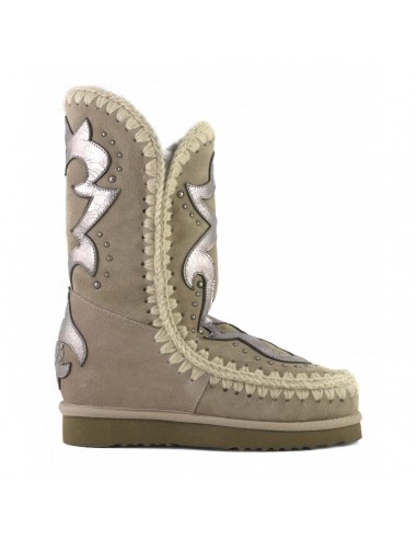 MOU Eskimo boot with inner wedge and texan patch, Color: grey - altamoda.shop
