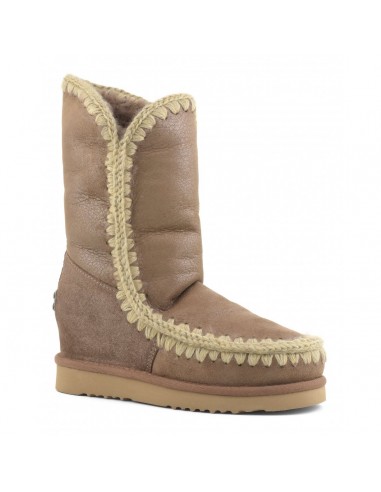MOU Esquimal Botas de cuña interior altas en marrón rosa polvo -  altamoda.shop