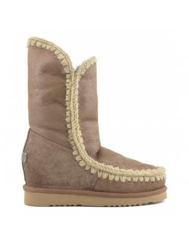 MOU Esquimal Botas de cuña interior altas en marrón rosa polvo -  altamoda.shop