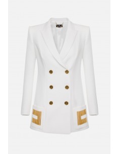 Elisabetta Franchi Veste croisée avec broderies - altamoda.shop - GI93906E2