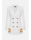 Elisabetta Franchi Chaqueta de doble pecho con bordados - altamoda.shop - GI93906E2 Elisabetta Franchi Chaqueta de doble pecho con bordados - altamoda.shop - GI93906E2