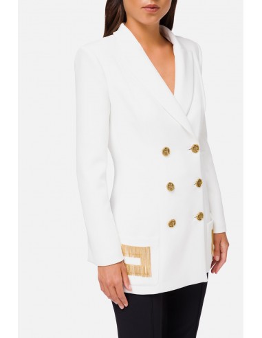 Zweireiher-Jacke mit Stickereien