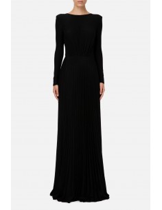 Long pleated dress with slits 2
