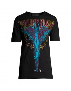 Camiseta de Philipp Plein Black Angel Rock - altamoda.shop - A18C MTK2760 PJY002N