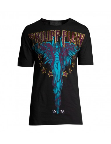 Philipp Plein Black Angel Rock T-Shirt - altamoda.shop - A18C MTK2760 PJY002N