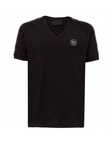 T-shirt Zwarte pil van Philipp Plein bij altamoda.shop - P18C MTK1958 PYX002N