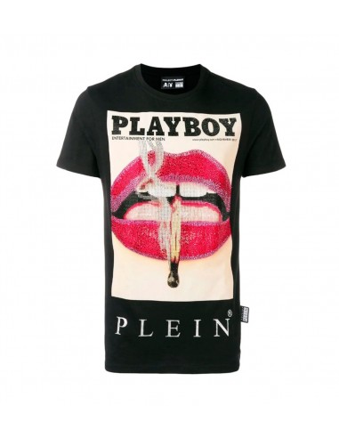 Philipp Plein T-Shirt Playboy Lips at altamoda.shop - A18C MTK2808 PJY002N