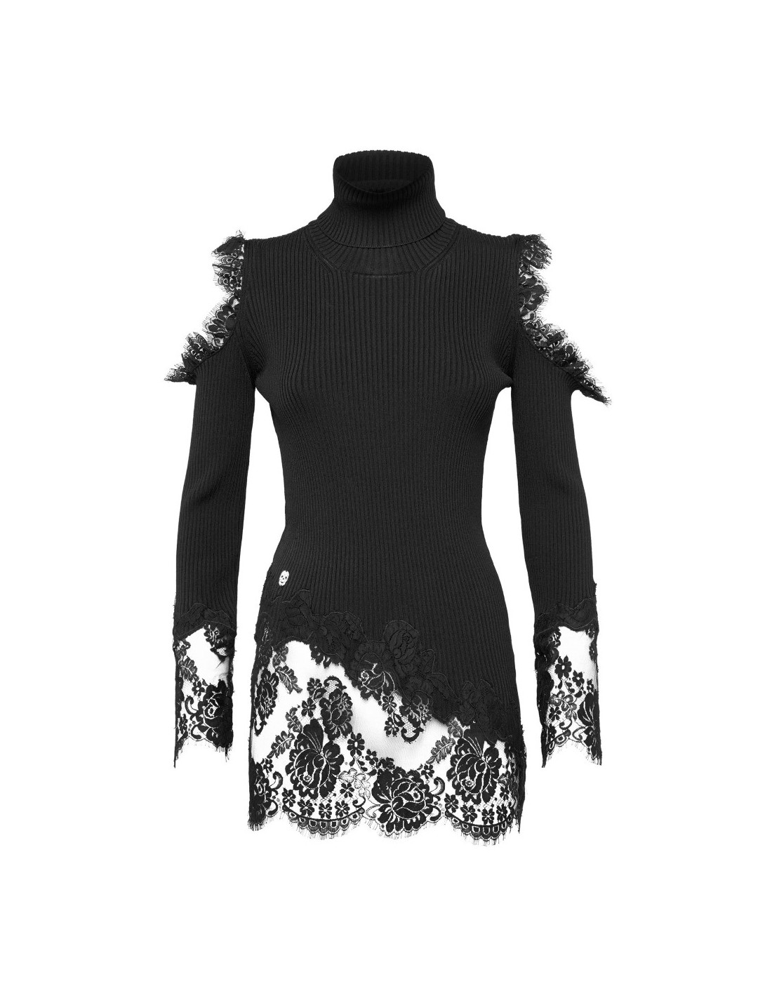 Philipp Plein Sweater Turtle Neck with Laces at altamoda.shop