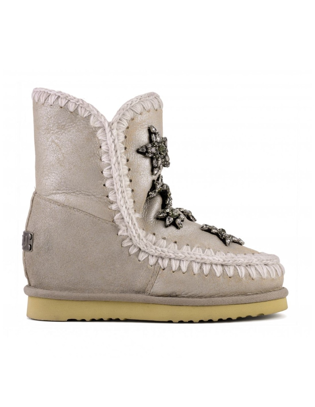 MOU Botas esquimales cortas, Stone Metallic, Crystal Stars, Inner Wedge -  altamoda.shop