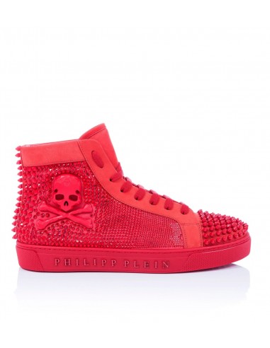 Philipp Plein Hi-Top Sneakers with Rivets and Crystals at altamoda.shop - P18S MSC1238 PLE009N