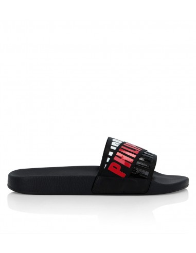 Philipp Plein Flat Gummy Sandals with Logo at altamoda.shop - F19S MSG0023 PTE003N
