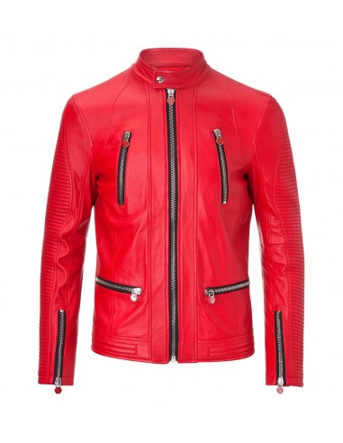 Philipp Plein Leather Jacket with Korean Neck at altamoda.shop - SS16 HM210274