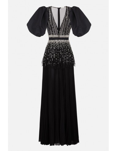 Elisabetta Franchi Long dress with puffy sleeves - altamoda.shop - AB98306E2