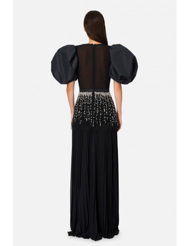 Vestido comprido com mangas folgadas