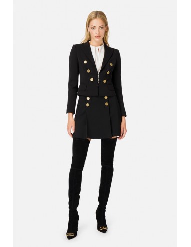 Short jacket with maxi V-neck Short jacket with maxi V-neck