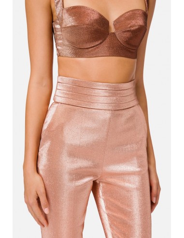 Pantalon de cigarette Lurex