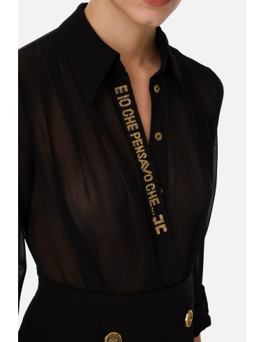 Body suit-stijl blouse met "En ik...