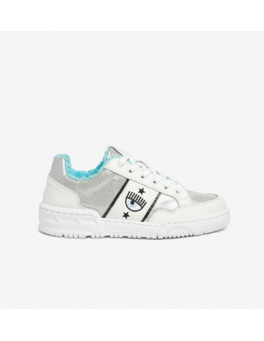 Chiara Ferragni White Leather Sneakers