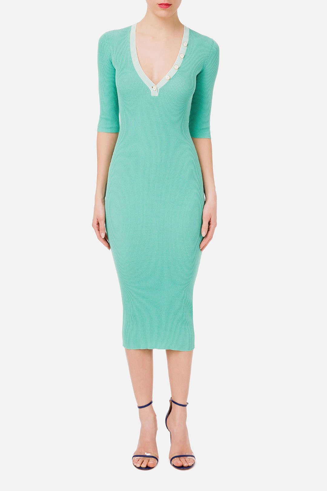 Elisabetta Franchi Dress in ribbed knit fabric - altamoda Blog ...