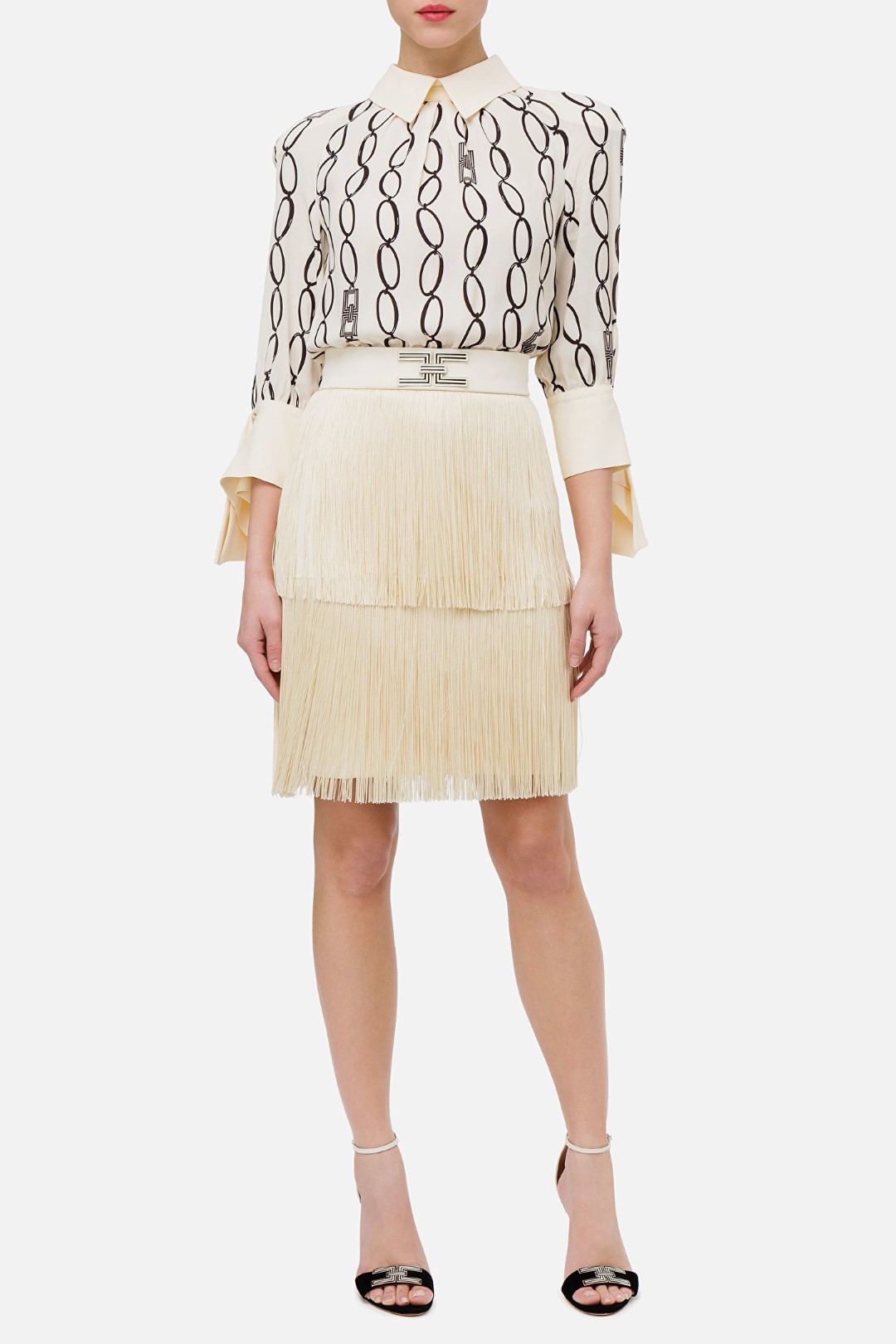 Elisabetta franchi fringe clearance dress