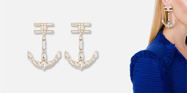 Elisabetta Franchi anchor shape earrings