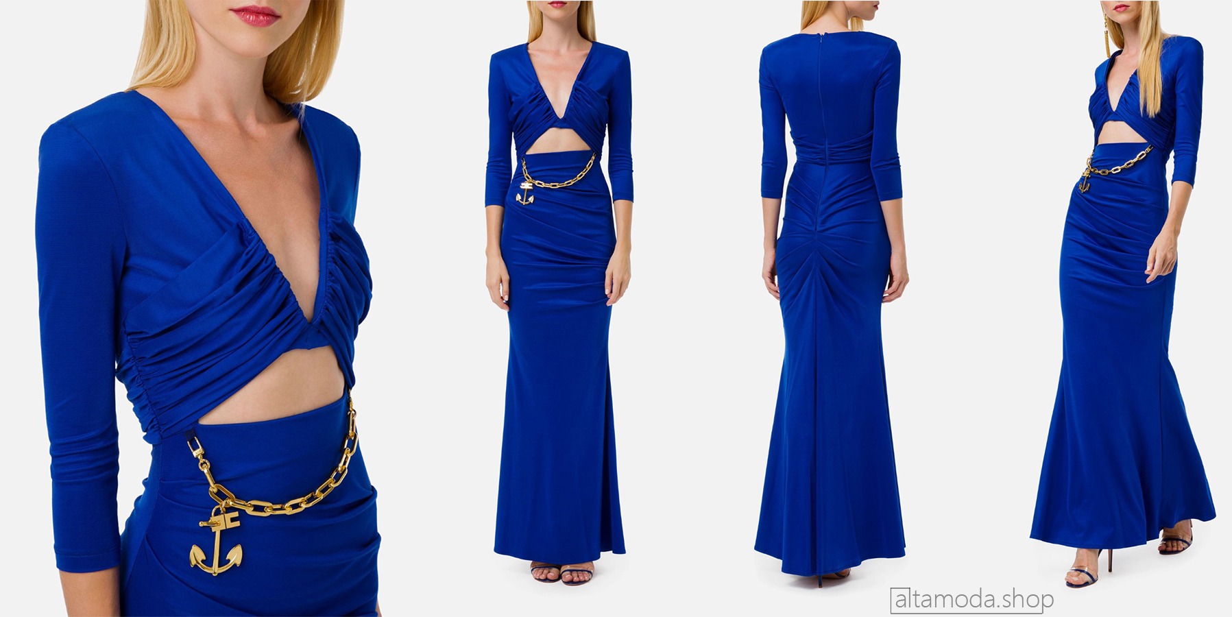 Elisabetta Franchi Long dress with cut out altamoda Blog altamoda.shop