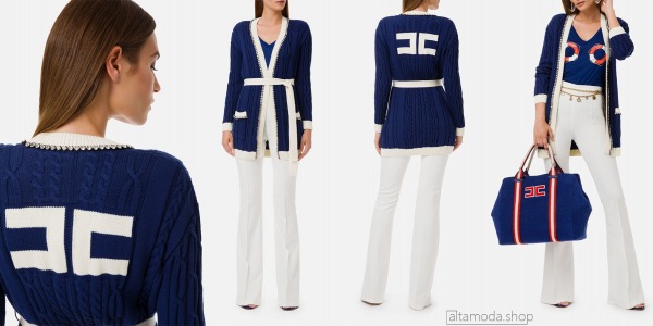 Elisabetta Franchi Cardigan avec ceinture