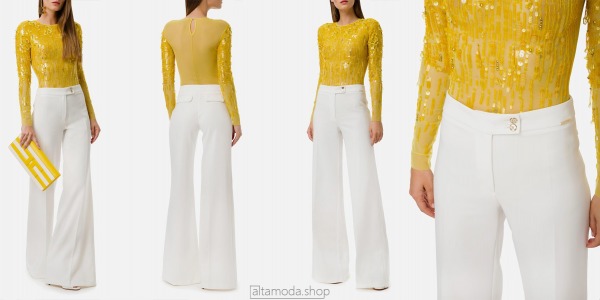 Elisabetta Franchi Pantalon à jambes larges