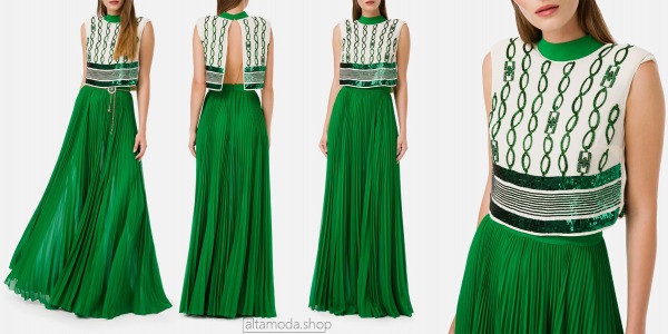 Elisabetta Franchi Pleated long dress