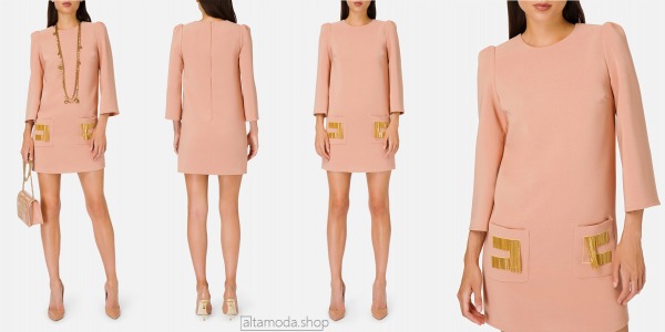 Elisabetta Franchi Boxy dress with logo
